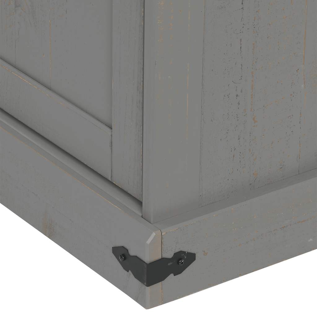 Tv Skříňka Halden 2 Posuvné Dveře Šedá 150X40X60 Cm Masiv