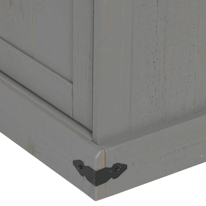 Tv Skříňka Halden 2 Posuvné Dveře Šedá 150X40X60 Cm Masiv