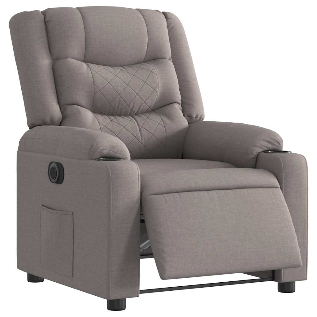 Polohovací Křeslo Textil Taupe
