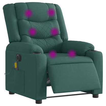 Polohovací Křeslo Tmavě Zelené Textil Tmavě Zelená