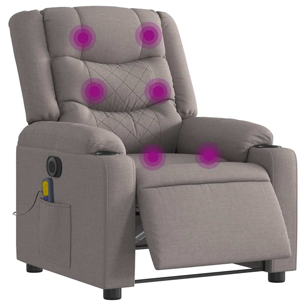 Polohovací Křeslo Textil Taupe