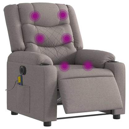 Polohovací Křeslo Textil Taupe