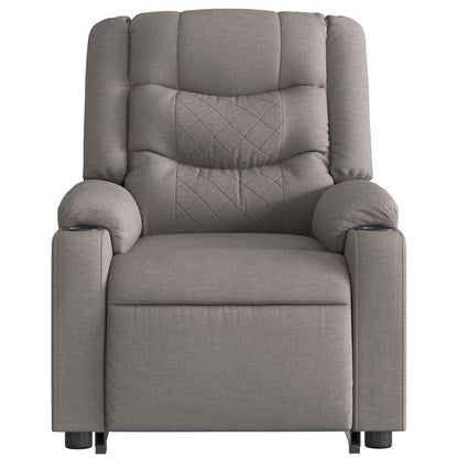 Zvedací Polohovací Křeslo Textil Taupe