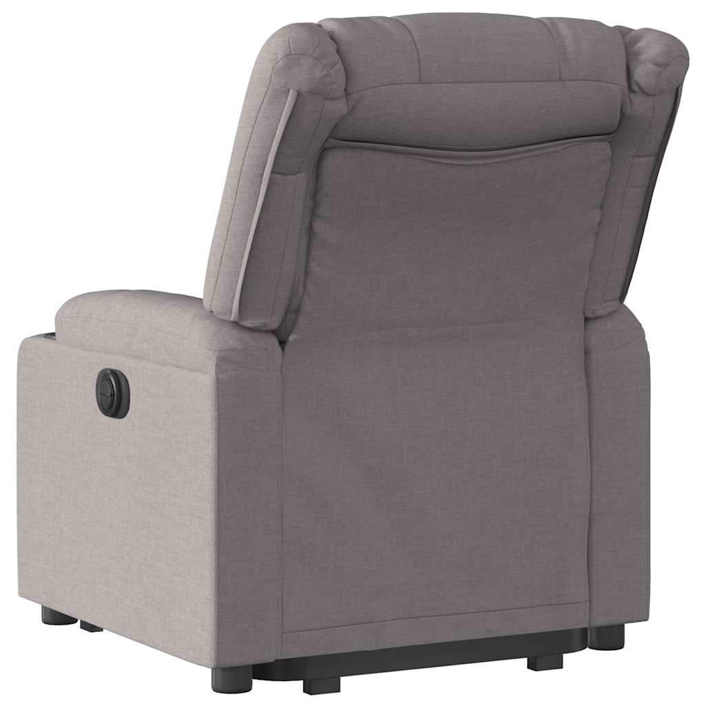 Zvedací Polohovací Křeslo Textil Taupe