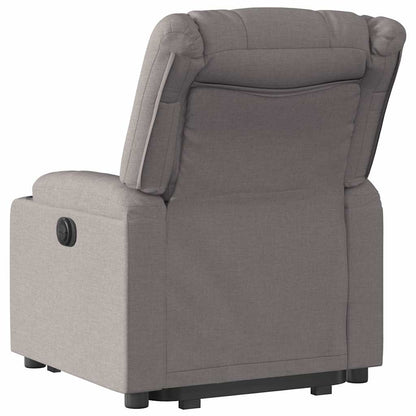Zvedací Polohovací Křeslo Textil Taupe