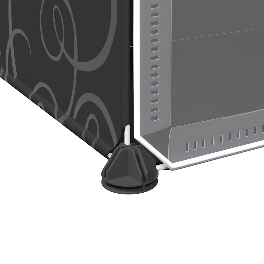 Úložný Organizér S 8 Kostkami S Dvířky Černý Pp