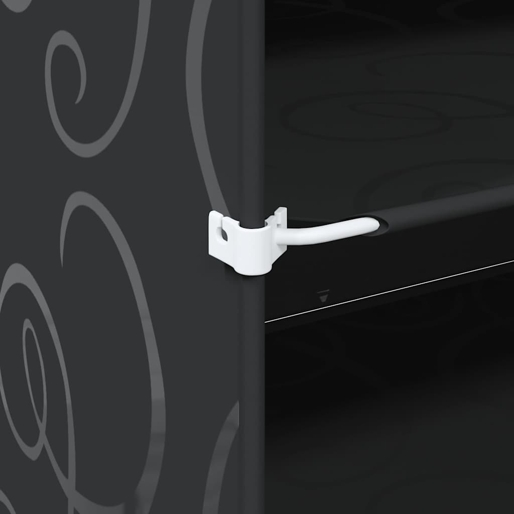 Úložný Organizér S 8 Kostkami S Dvířky Černý Pp