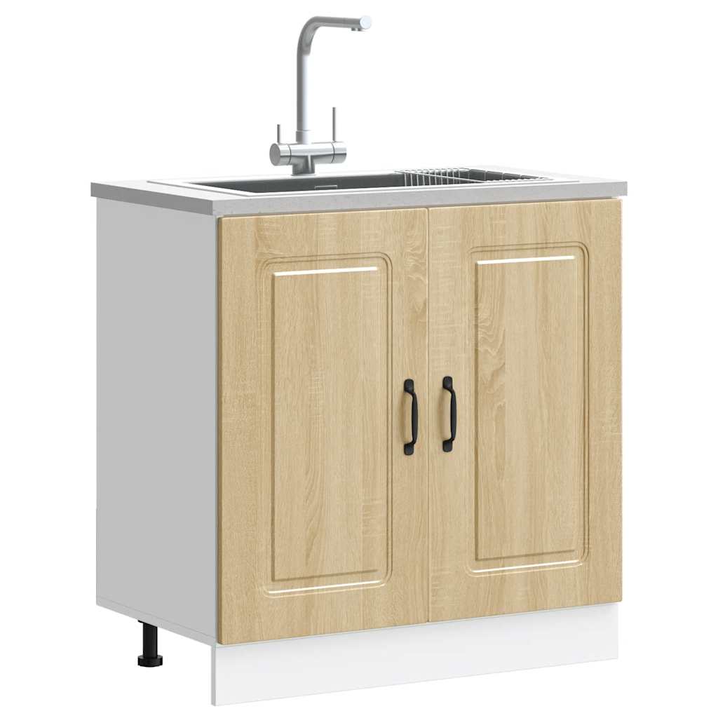 Skříňka Pod Umyvadlo "Kalmar" 80X46X81,5 Cm Kompozit Dub Sonoma