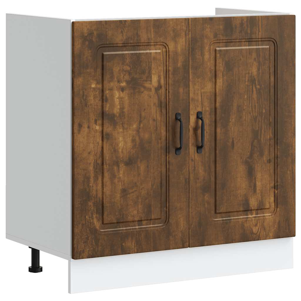 Skříňka Pod Umyvadlo "Kalmar" 80X46X81,5Cm Kompozit Kouřový Dub