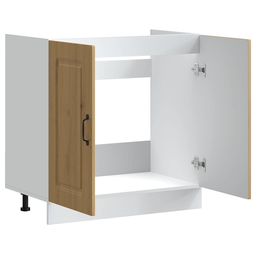 Skříňka Pod Umyvadlo "Kalmar" 80X46X81,5Cm Kompozit Dub Artisan