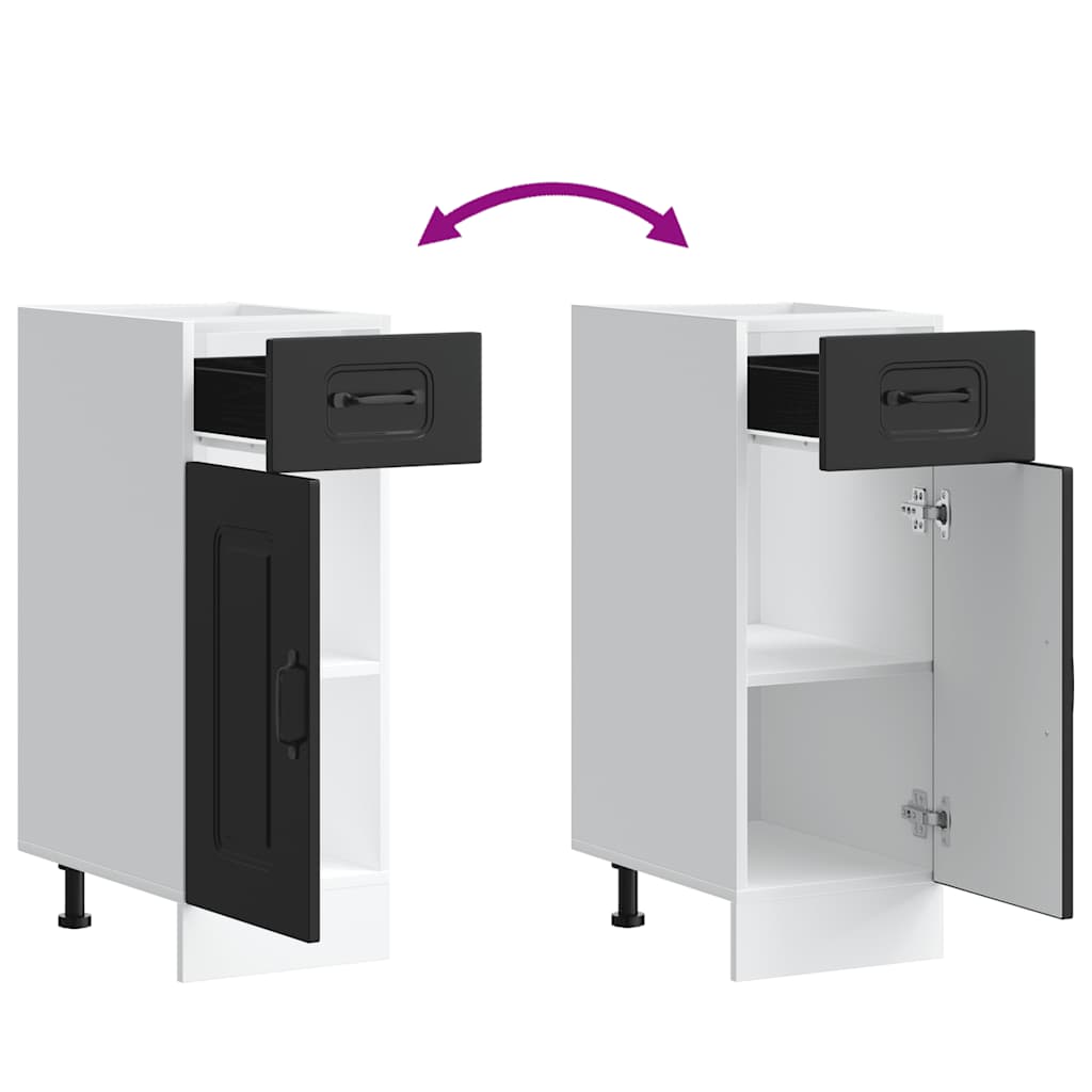 Kuchyňská Spodní Skříňka "Kalmar" Černý Kompozitní Černá