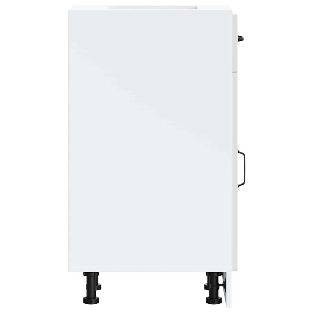 Kuchyňská Spodní Skříňka "Kalmar" Lesk Bílá Kompozitní Bílá S Vysokým Leskem