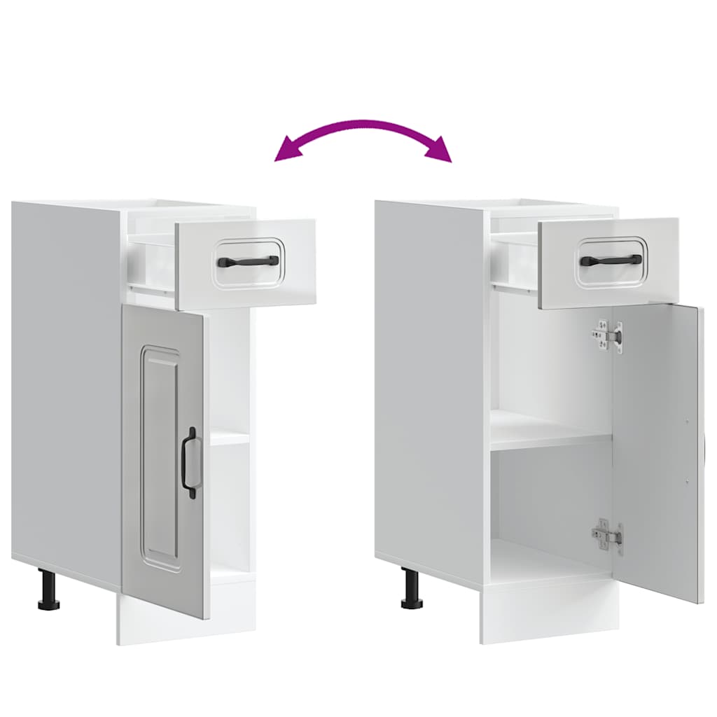 Kuchyňská Spodní Skříňka "Kalmar" Lesk Bílá Kompozitní Bílá S Vysokým Leskem