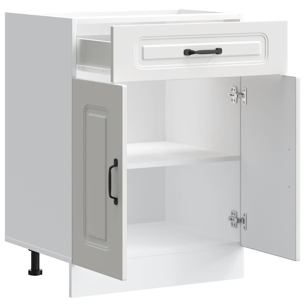 Kuchyňská Spodní Skříňka "Kalmar" Bílý Kompozitní Dřevo Bílá