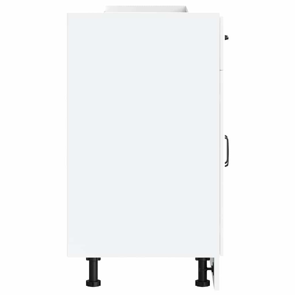 Kuchyňská Spodní Skříňka "Kalmar" Bílý Kompozitní Dřevo Bílá