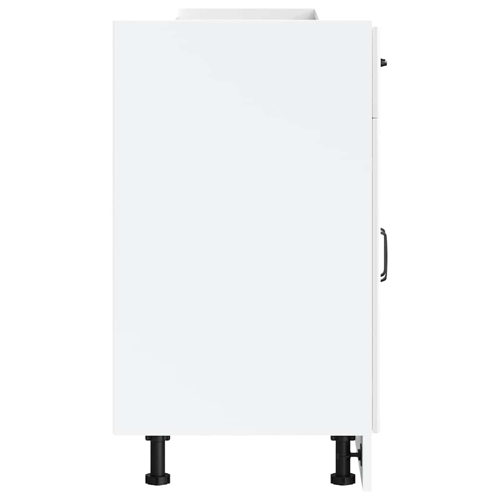 Kuchyňská Spodní Skříňka "Kalmar" Lesk Bílá Kompozitní Bílá S Vysokým Leskem