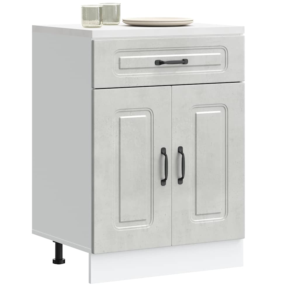 Kuchyňská Spodní Skříňka "Kalmar" Betonově Šedá Kompozitní Betonová Šedá