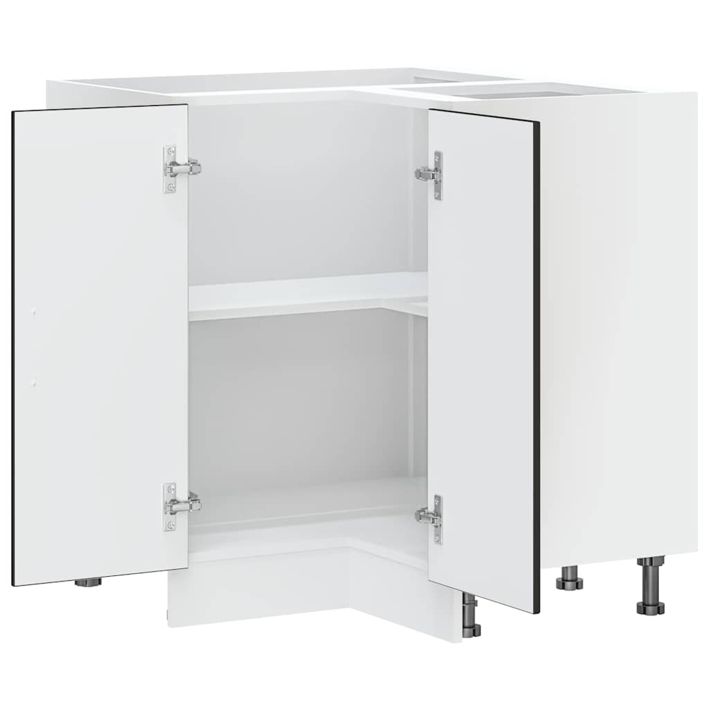 Kuchyňská Rohová Skříňka "Kalmar" Černý Kompozitní Dřevo Černá