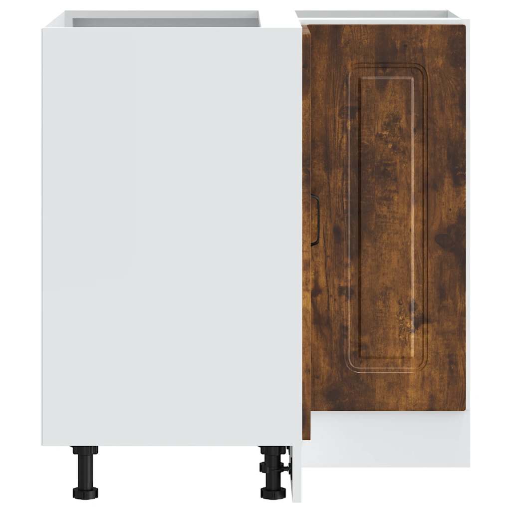 Kuchyňská Rohová Skříňka "Kalmar" Kompozitní Kouřový Dub