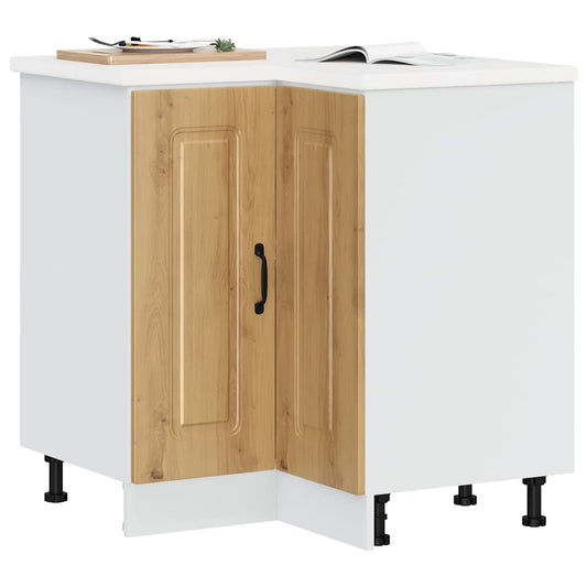 Kuchyňská Rohová Skříňka "Kalmar" Dub Artisan Kompozitní