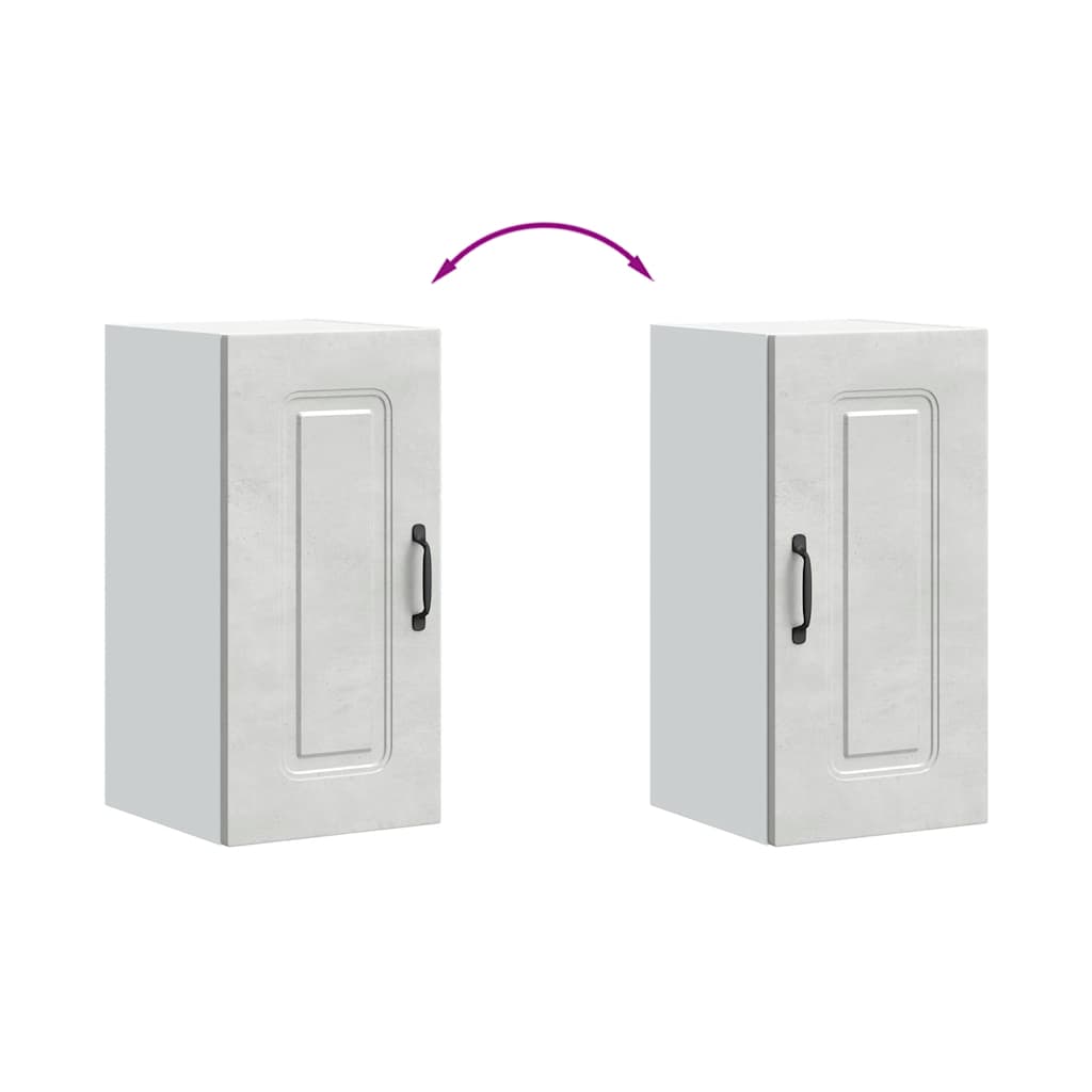 Kuchyňská Nástěnná Skříňka "Kalmar" Betonově Šedá Kompozitní Betonová Šedá