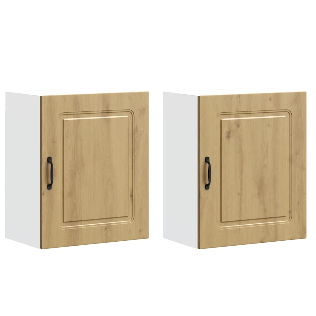Kuchyňské Nástěnné Skříňky 2 Ks Kalmar Artisan Dub, Dřevěné Podlahy