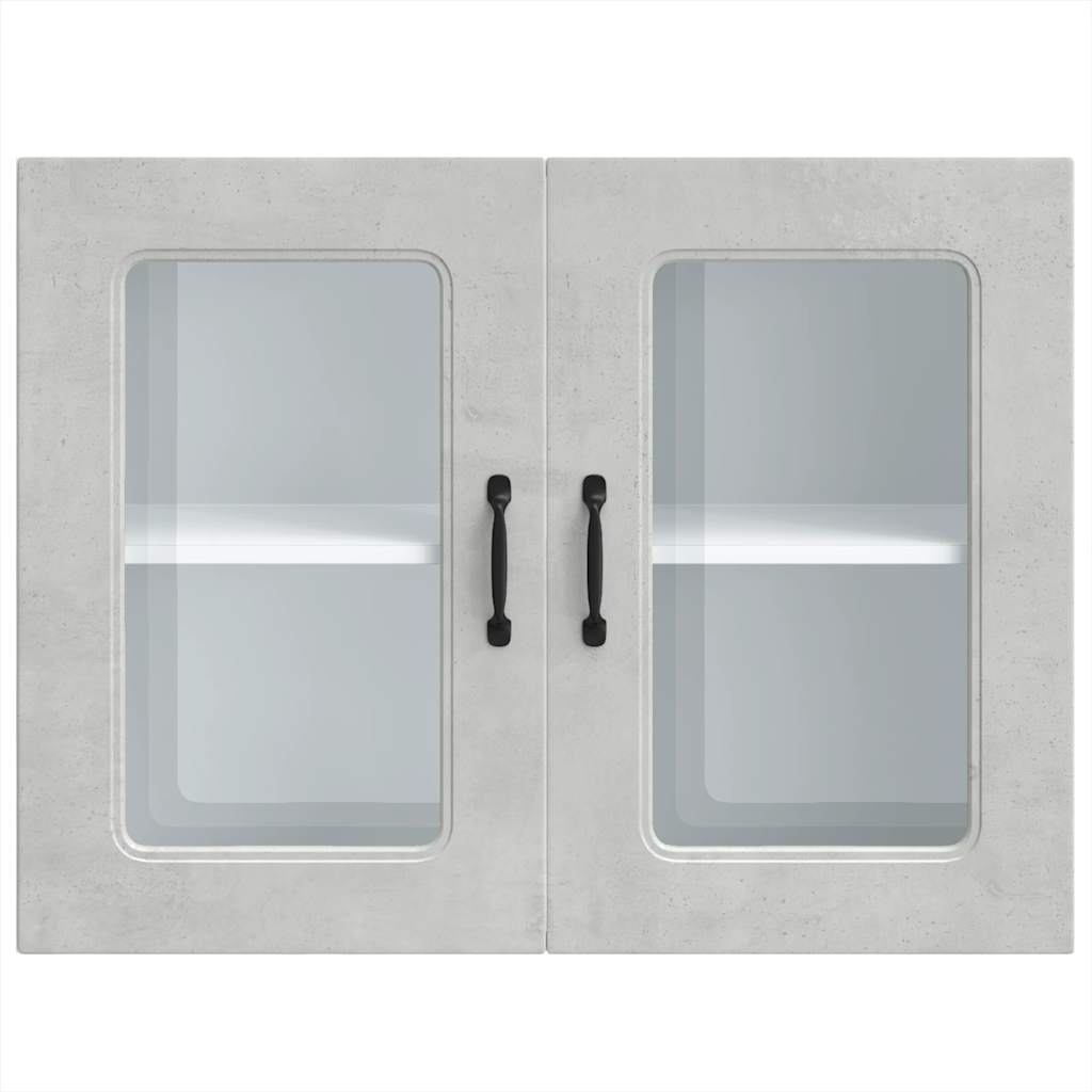 Kuchyňská Nástěnná Skříňka Se Skleněnými Dvířky Kalmar Kompozit Betonová Šedá