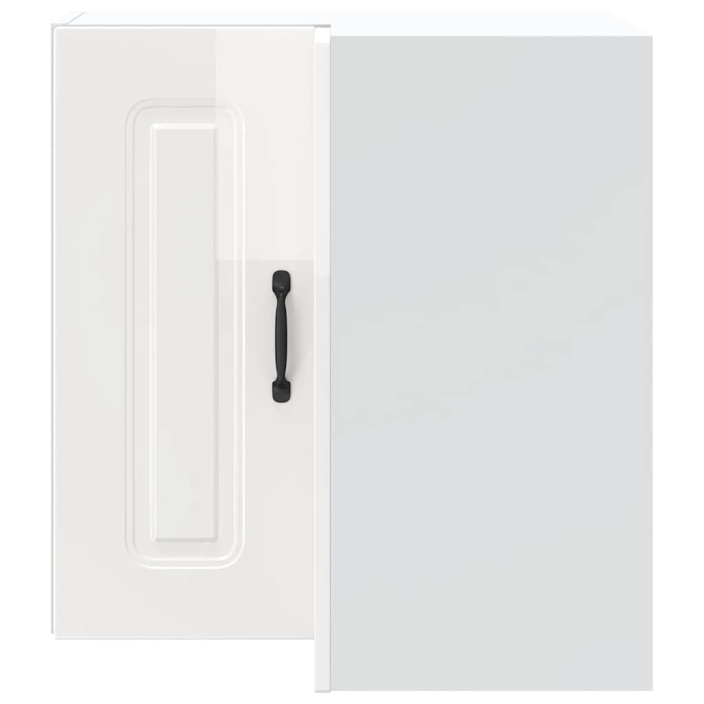 Kuchyňská Nástěnná Rohová Skříňka &quot;Kalmar&quot; Lesk Bílá Kompozitní Bílá S Vysokým Leskem