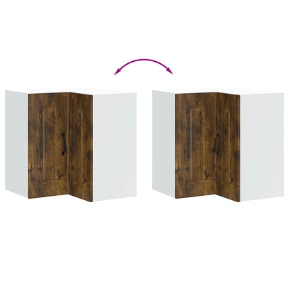 Kuchyňská Nástěnná Rohová Skříňka Kalmar Kompozitní Kouřový Dub