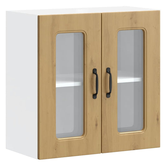 Kuchyňská Nástěnná Skříňka Se Skleněnými Dvířky Kalmar Kompozit Dub Artisan