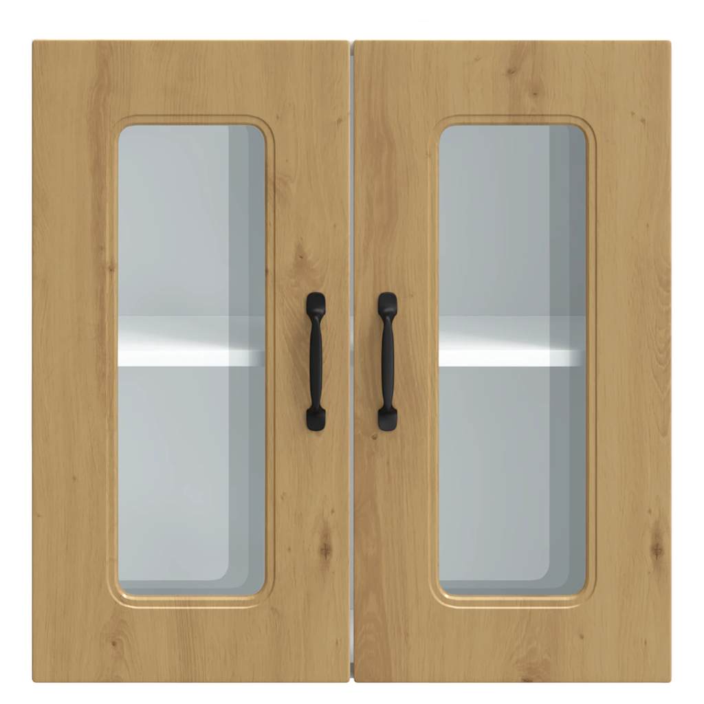 Kuchyňská Nástěnná Skříňka Se Skleněnými Dvířky Kalmar Kompozit Dub Artisan