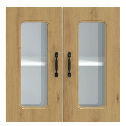 Kuchyňská Nástěnná Skříňka Se Skleněnými Dvířky Kalmar Kompozit Dub Artisan