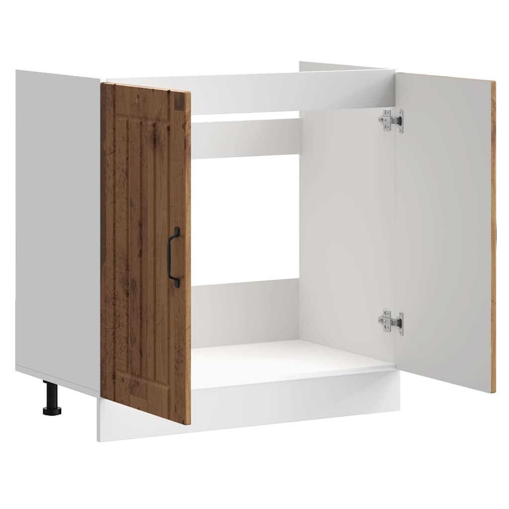 Skříňka Pod Umyvadlo "Lucca" Starého Dřeva Kompozitní Dřevo Staré Dřevo