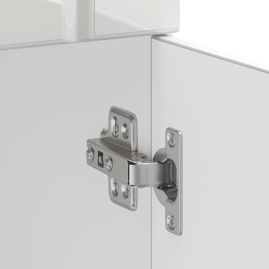 Kuchyňská Spodní Skříňka "Lucca" Bílý Lesk Kompozitní Dřevo Bílá S Vysokým Leskem