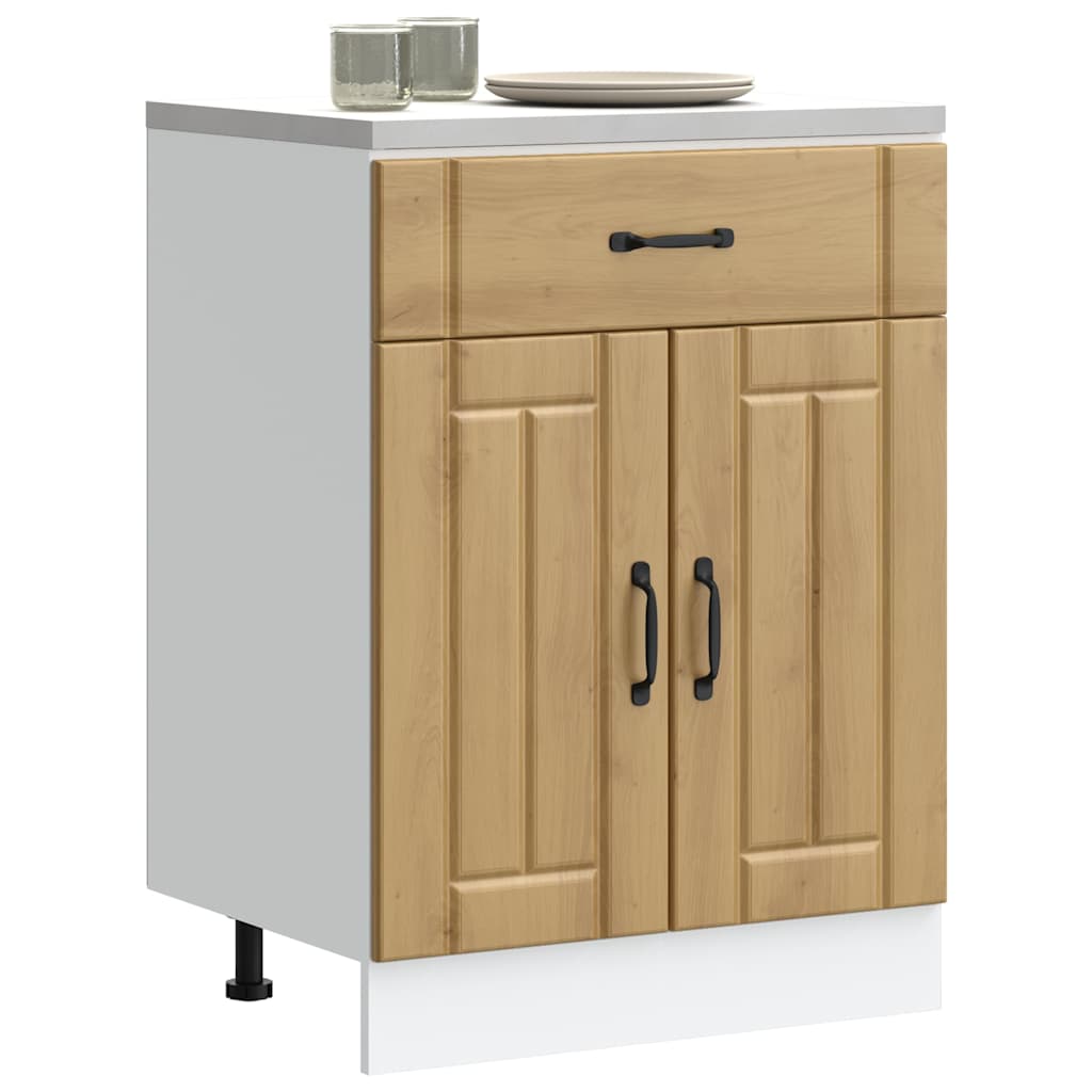 Kuchyňská Spodní Skříňka "Lucca" Artisan Oak Kompozitní Dřevo Dub Artisan