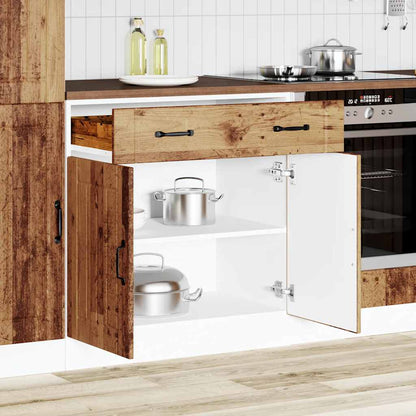 Kuchyňská Spodní Skříňka "Lucca" Kompozitní Dřevo Staré Dřevo