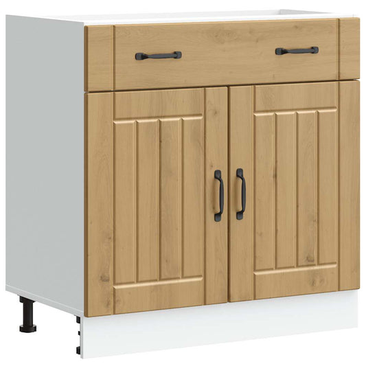 Kuchyňská Spodní Skříňka "Lucca" Artisan Oak Kompozitní Dřevo Dub Artisan