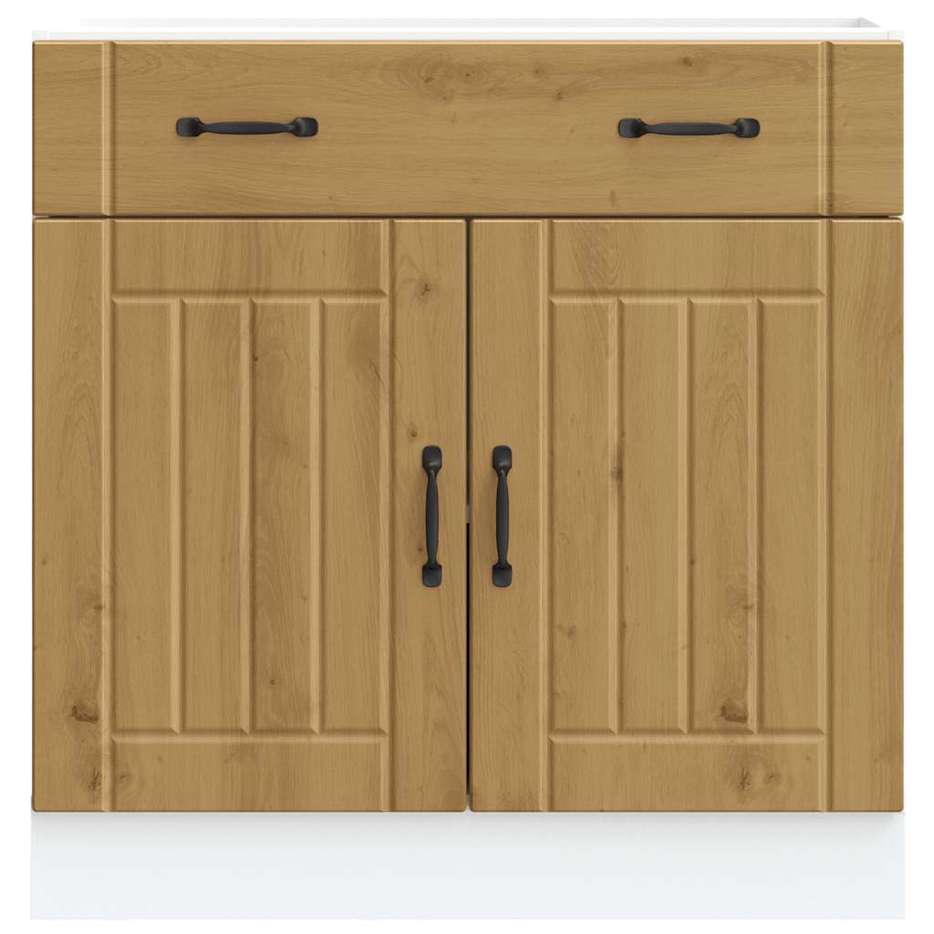 Kuchyňská Spodní Skříňka "Lucca" Artisan Oak Kompozitní Dřevo Dub Artisan