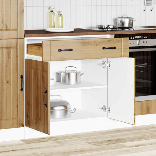 Kuchyňská Spodní Skříňka "Lucca" Artisan Oak Kompozitní Dřevo Dub Artisan