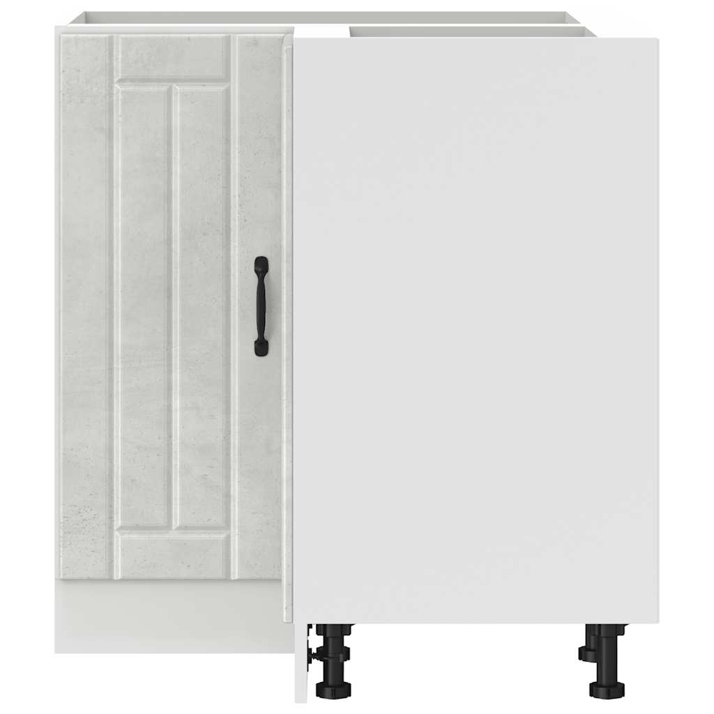 Kuchyňská Rohová Spodní Skříňka "Lucca" Betonově Šedá Kompozit Betonová Šedá