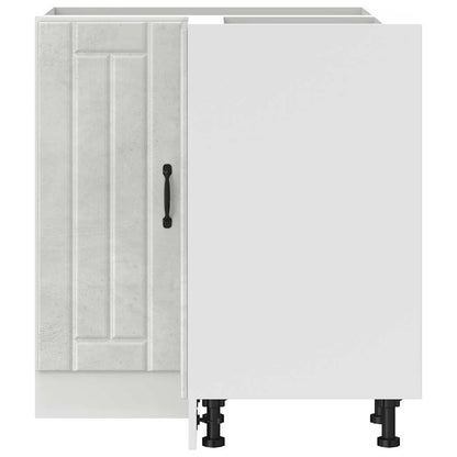 Kuchyňská Rohová Spodní Skříňka "Lucca" Betonově Šedá Kompozit Betonová Šedá