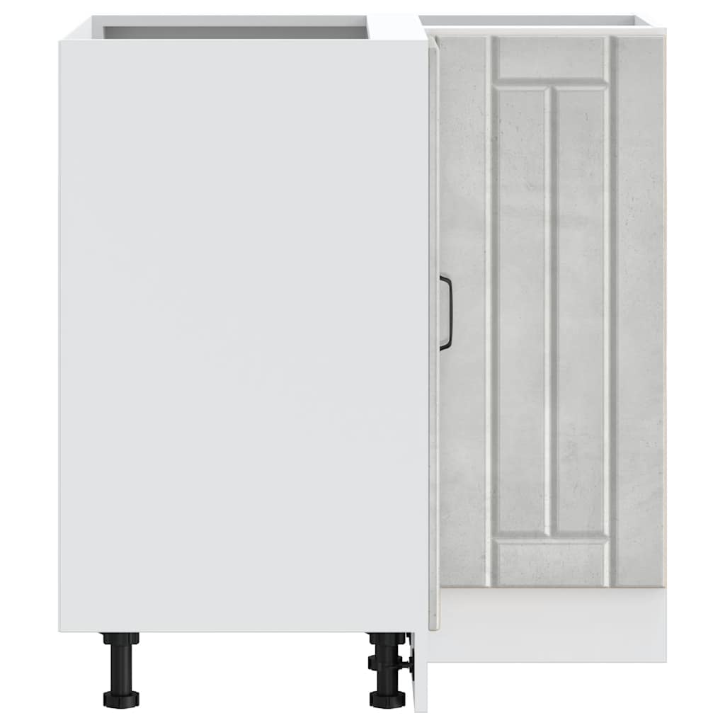 Kuchyňská Rohová Spodní Skříňka "Lucca" Betonově Šedá Kompozit Betonová Šedá