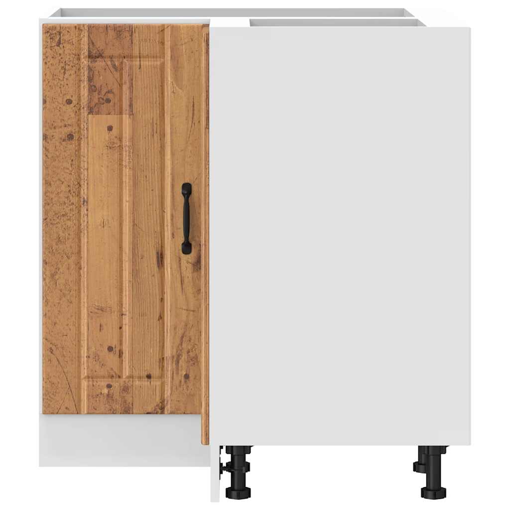 Kuchyňská Rohová Spodní Skříňka "Lucca" Kompozit Staré Dřevo