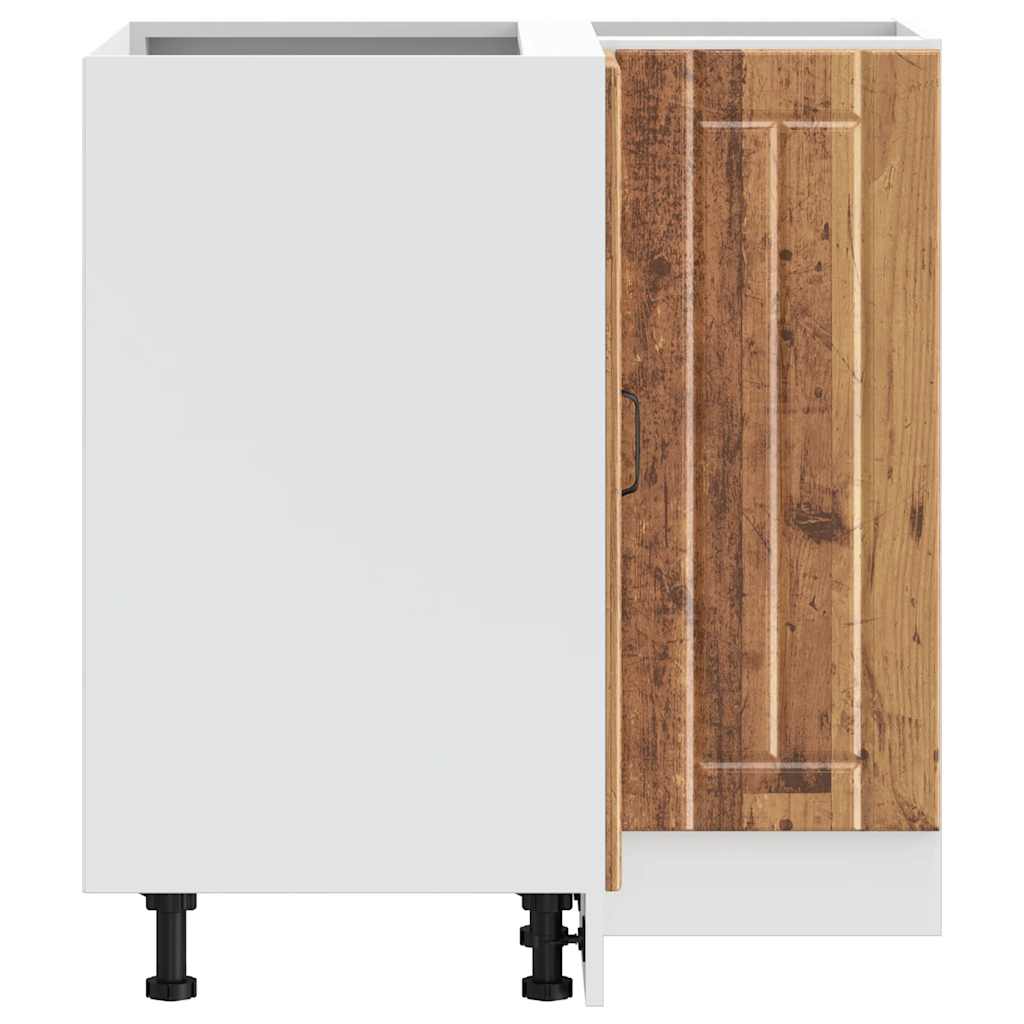 Kuchyňská Rohová Spodní Skříňka "Lucca" Kompozit Staré Dřevo