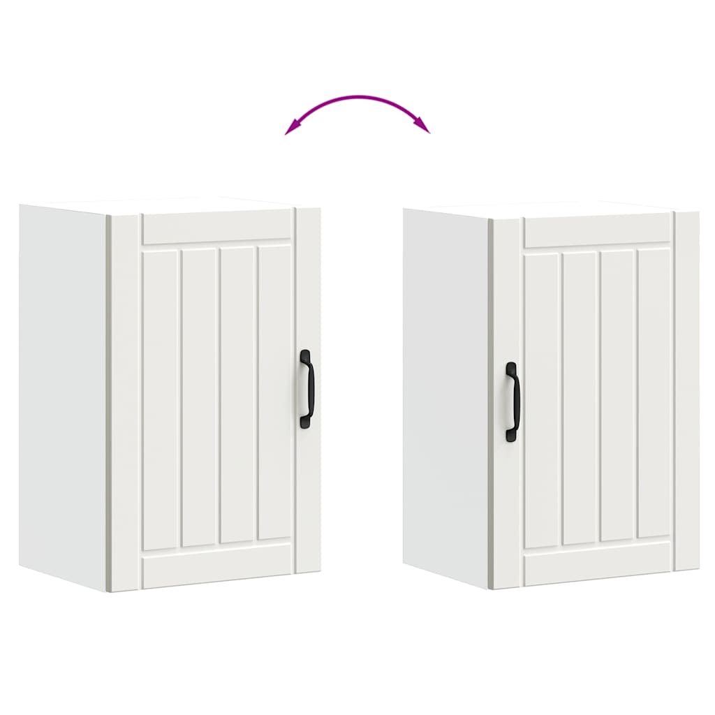 Kuchyňská Nástěnná Skříňka "Lucca" Bílý Kompozitní Dřevo Bílá