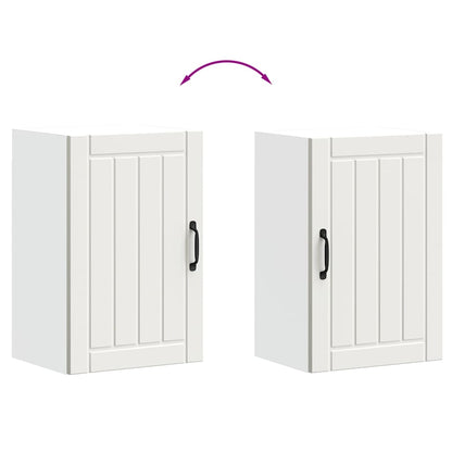 Kuchyňská Nástěnná Skříňka "Lucca" Bílý Kompozitní Dřevo Bílá