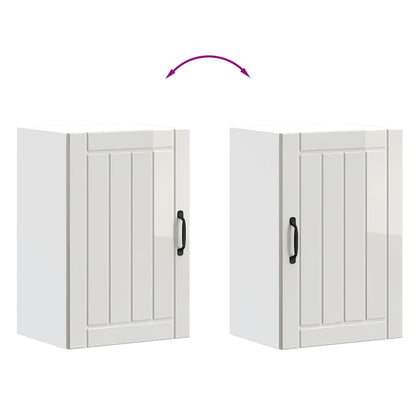 Kuchyňská Nástěnná Skříňka "Lucca" Bílý Lesk Kompozitní Dřevo Bílá S Vysokým Leskem