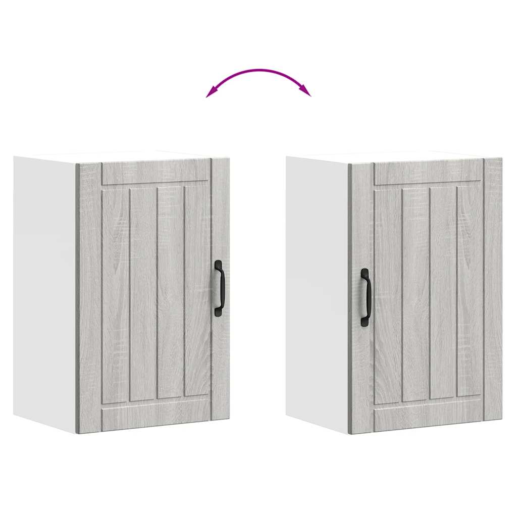 Kuchyňská Nástěnná Skříňka "Lucca" Šedý Sonoma Kompozitní Dřevo Šedá Sonoma