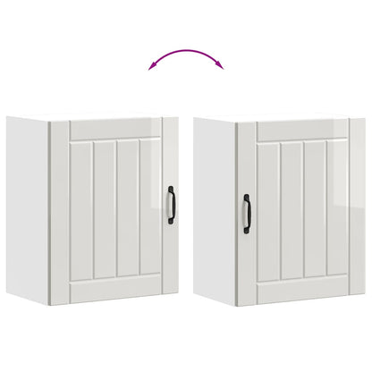 Kuchyňská Nástěnná Skříňka "Lucca" Bílý Lesk Kompozitní Dřevo Bílá S Vysokým Leskem