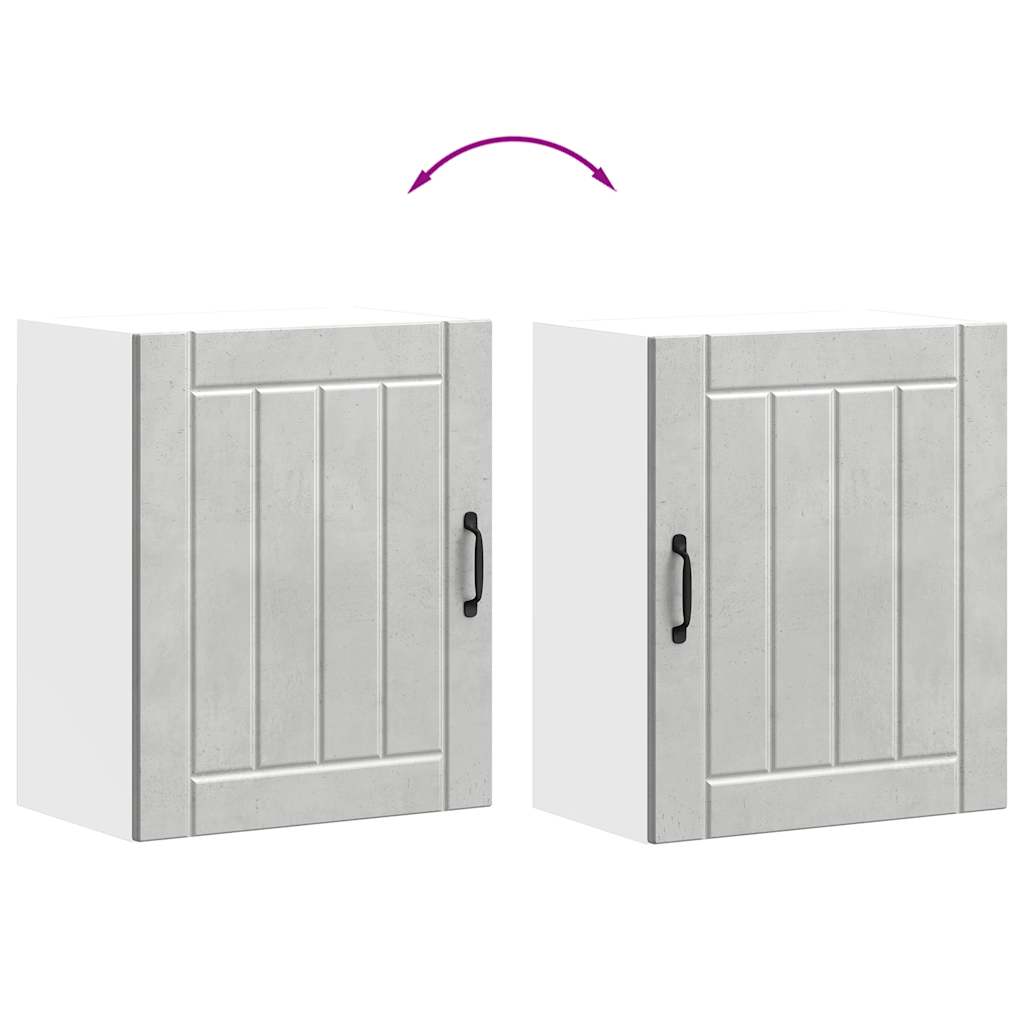 Kuchyňská Nástěnná Skříňka "Lucca" Betonově Šedá Kompozit Betonová Šedá